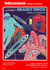 Tron Deadly Discs Intellivision US box art